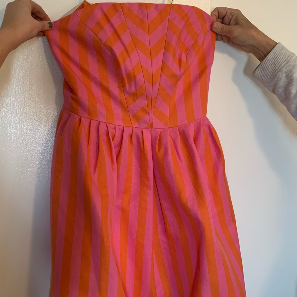 Lilly Pulitzer hot pink and orange dress